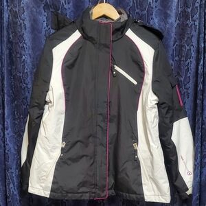 Free Country Black and White 3 In 1 Ski Jacket